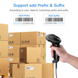 Eyoyo EYH2 Handheld USB 2D Barcode Scanner, Wired Automatic QR Code Scanner PDF417 Data Matrix Bar Code Reader with Long USB Cable for POS Mobile Payment, Convenience Store, Supermarket, Warehouse Eyoyo