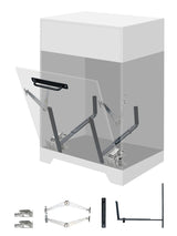 ZRD Tilt Out Trash Can Cabinet DIY Kit for Single Cabinet, Pet Proof Hidden Trash Can Cabinet Conversion Kit, Suitable for Kitchen, Bathroom, Living Room, and Dining Room ZRD