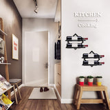 FOSTERSOURCE 2Pcs Metal Wall Mounted Wine Rack Hanging Wine Bottle Holder Wall Organizer Storage Shelf for Home Kitchen Bar Decor FOSTERSOURCE