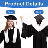 2 PCS 30" Graduation Stole Unisex White Plain Sublimation Stoles Blanks Graduation Sash 2024 Honor Stole for School/Church Ceremony Teaaha