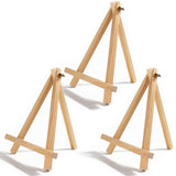 DOMMARE 9.4 in Wooden Easel Stand for Painting, Canvases, Art, Crafts, Tabletop Easels, Small Wood Table Top Paint Tripod Station for Kids Adults, Portable Display Photo Picture Sign Holder(3 Pack) DOMMARE