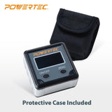 POWERTEC 71828 Table Saw Angle Gauge, Digital Angle Finder Protractor, Digital Level Box, 1 Pack, Digital Angle Gauge for Woodworking, Table Saw, Miter Saw POWERTEC