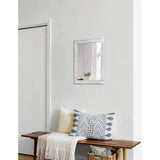 MWAZZLL Wall Mirror with Rustic Wood Frame Rectangle Mirrors for Wall Decorative Hanging Mirror for Bathroom Bedroom Farmhouse Living Room Small MWAZZLL