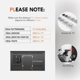 Universal Swivel TV /Table Top TV Stand for 19 to 43 inch TVs with 90 Degree Swivel, 4 Level Height Adjustable, Heavy Duty Tempered Glass Base, Holds up to 99LBS HT02B-001 Hemudu