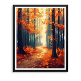 Natuyalo Paint by Numbers Kit for Adults Beginners and Kids, 16" Wx20 L Canvas Pictures Drawing Acrylic Paintwork with 3 Pcs Paintbrushes, Autumn Forest Landscape Natuyalo