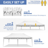 VINGLI 10x20 Pop Up Canopy Tent with Sidewalls, Commercial Outdoor Canopy Tent Pop Up Gazebo Party Tent Wedding Tents with Sandbags & Rolling Bag VINGLI