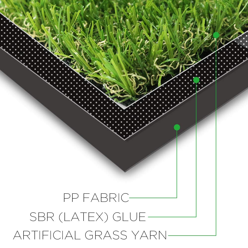 LITA Artificial Grass 3' x 10' (30 Square Feet) Realistic Fake Grass Deluxe Turf Synthetic Turf Thick Lawn Pet Turf -Perfect for Indoor/Outdoor Landscape (20mm high Pile) Customized LITA