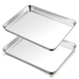 TeamFar Baking Sheet, 17.6’’ x 13’’ x 1’’ Stainless Steel Large Cookie Sheet Half Baking Pans, Non-toxic & Healthy, Easy Clean & Dishwasher Safe, Heavy Duty & Sturdy- Set of 2 TeamFar