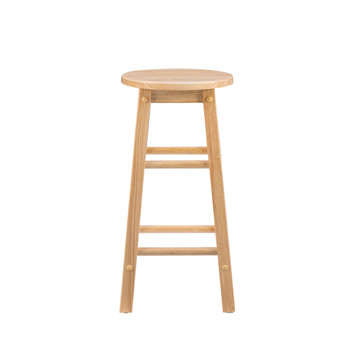 Linon Natural Barstool with Round Seat, 24-Inch Linon