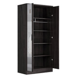 Better Home Products Harmony Two Door Armoire Wardrobe with Mirror in Tobacco Better Home Products