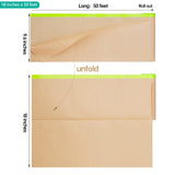 Pre-Taped Masking Paper for Painting - 18 inch x 50 feet Tape and Drape Painters Paper, Paint Adhesive Protective Paper Roll for Covering Skirting, Frames, Cars and Auto Body (1 Roll) Tangibay