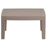 Flash Furniture Seneca Light Gray Faux Rattan Coffee Table Flash Furniture