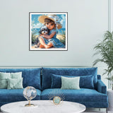 SJUTOUCI Dog Diamond Art Painting Kits for Adults, Diamond Art Kits for Beginners, 5D DIY Full Drill Gem Craft for Home Decor Gift 12x12inch/30x30cm SJUTOUCI