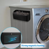 Picowe Magnetic Laundry Storage, Large Lint Holder Bin for Laundry Room, Space-Saving Trash Container Hanging on Dryer, Washer or Wall Mount Trash Bin, M - Black Picowe