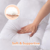 Topllen Twin Mattress Topper for Back Pain Relief, Extra Thick Pillow Top Plush Mattress Pad with Deep Pocket, Soft Pillowtop Twin Size Bed Toppers Filled Fluffy Down Alternative, White Topllen