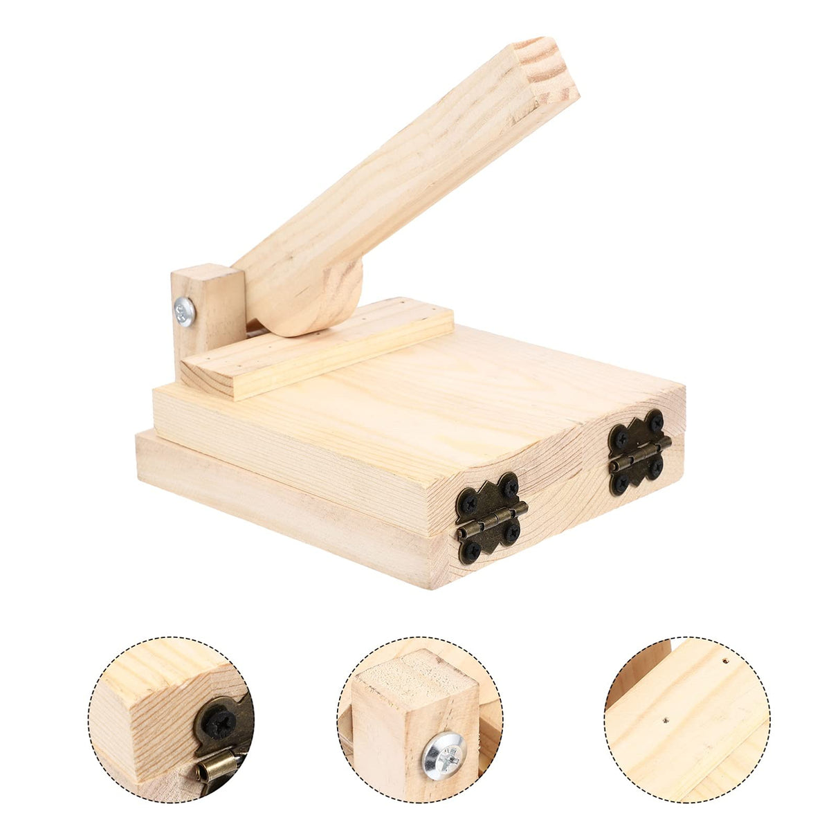 DOITOOL Wood Tortilla Press Dumpling Skin Maker Presser, Wood Dough Presser Traditional Tortilla Sope Maker, Heavy Duty Corn Tortilla Machine DOITOOL