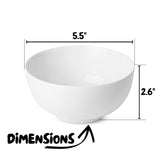 BTaT- White Cereal Bowls, Set of 12, 16 Ounces, Bowls, Cereal Bowl, White Bowls, Small Bowls, White Soup Bowls, Porcelain Bowl, Set of Bowls, White Porcelain Bowls, Deep Bowls, Christmas Gifts Brew To A Tea