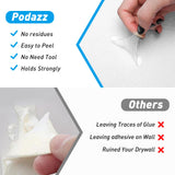 Podazz 12 Pack Sound Proof Foam Panels for Walls 12" X 10" X 0.4" Acoustic Panels Hexagon Self Adhesive, High-Density Padding Absorption Panel Used in Home and Offices (White) Podazz