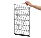 ybaymy 6-Tier 18" Wide Metal Wire Magazine Rack,Table Top Book Display Stand with Sign Channel,Collapsible Commercial Display Holder for Comic,Greeting Card,Literature,Trade Show,Art Print ybaymy