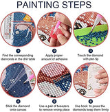 RICUVED DIY 5D Diamond Art Kits, Black Cat Diamond Art Full Diamond Art Kits for Adults Cat Crystal Rhinestone Embroidery Cross Stitch Arts Craft Supply Canvas Wall Decor 12x12 inches RICUVED