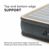 Intex Dura-Beam Deluxe Comfort-Plush Elevated Air Mattress: Fiber-Tech – Queen Size – Built-in Electric Pump – 18in Bed Height – 600lb Weight Capacity Intex