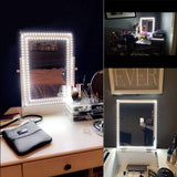 13ft/4M Led Vanity Mirror Lights Kit Bendable NO NEED TO CUT Vanity Make-up Mirror Cloakroom Adjustable Flexible Strip Light Table Set with Dimmer and Power Supply Mirror Not Included ZOKON