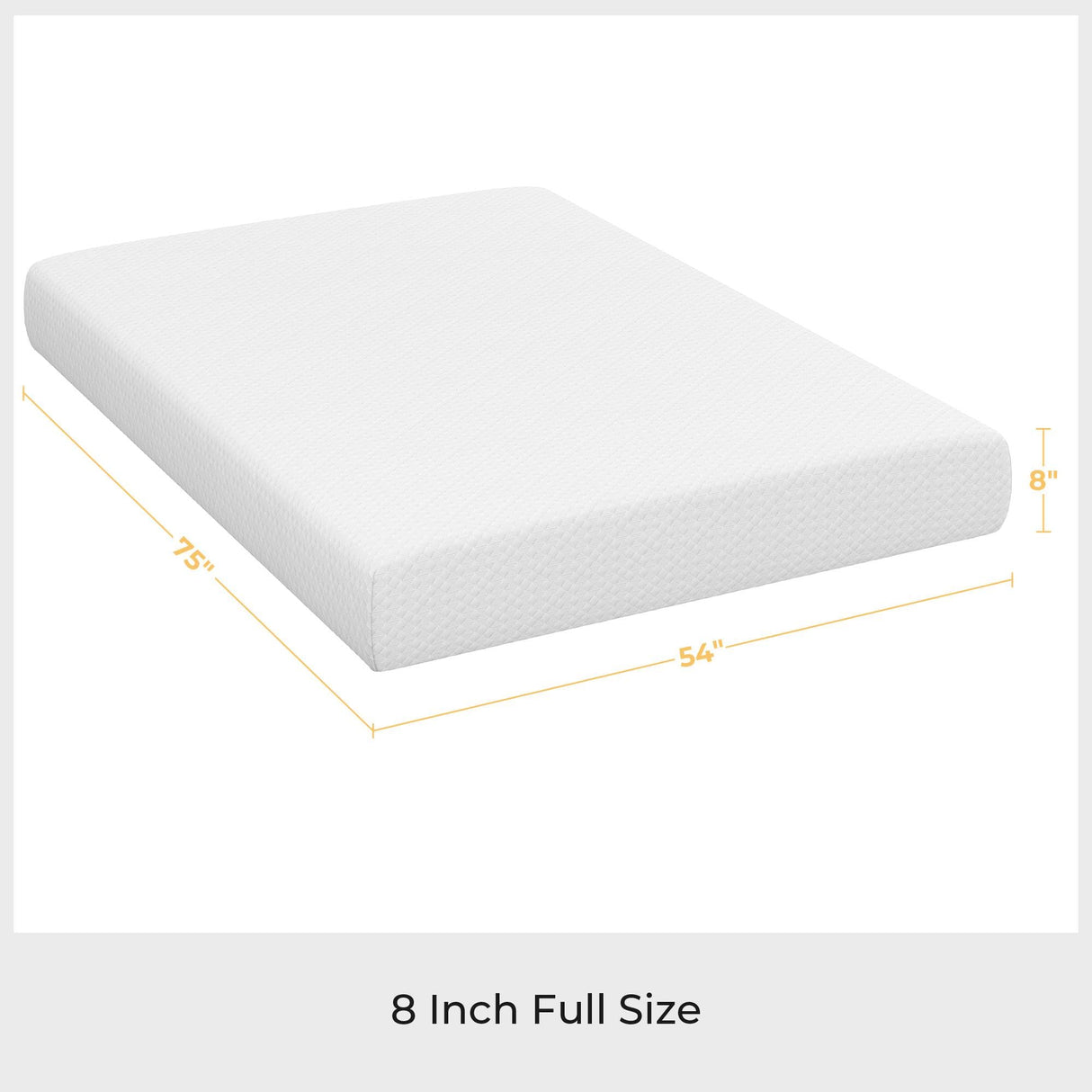 Yaheetech 8 Inch Full Size Mattress Cooling Gel Memory Foam Mattress, Green Tea Mattress for Fresher Sleep, Medium Firm, CertiPUR-US Certified, Full Mattress in a Box Yaheetech