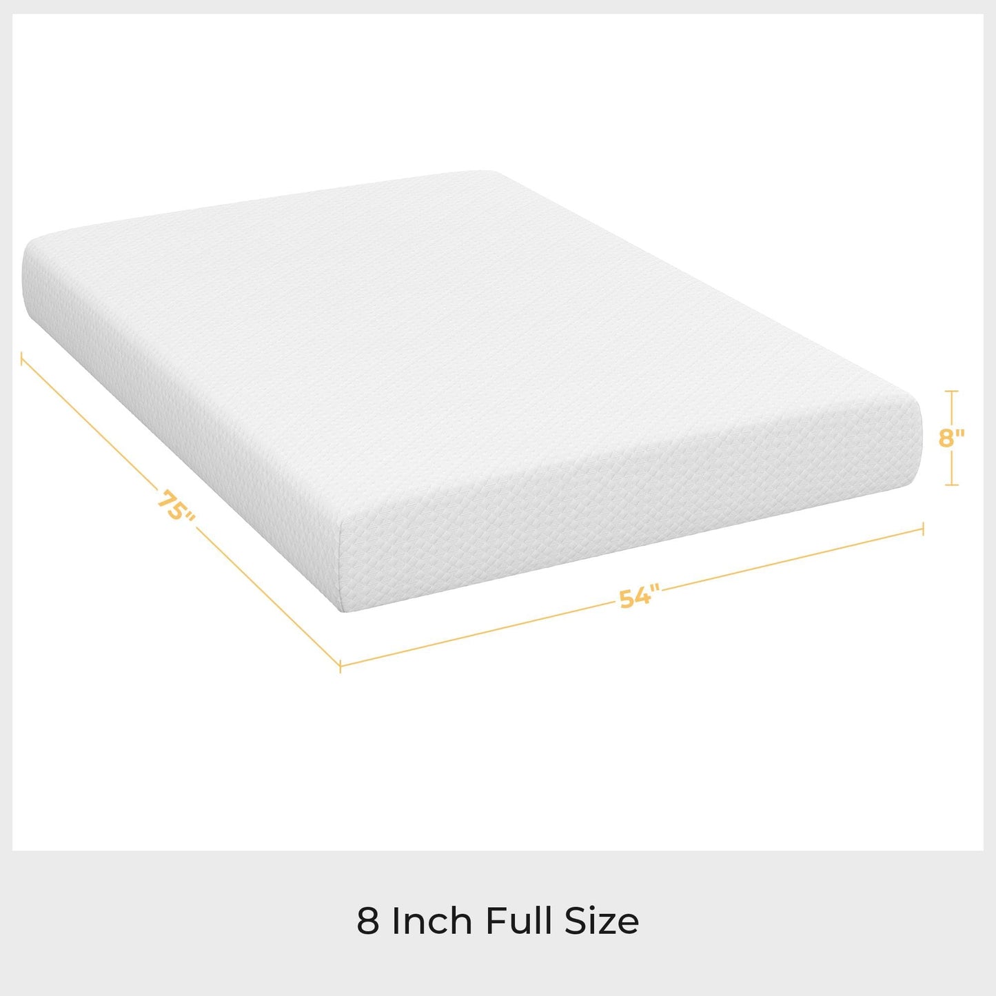 Yaheetech 8 Inch Full Size Mattress Cooling Gel Memory Foam Mattress, Green Tea Mattress for Fresher Sleep, Medium Firm, CertiPUR-US Certified, Full Mattress in a Box