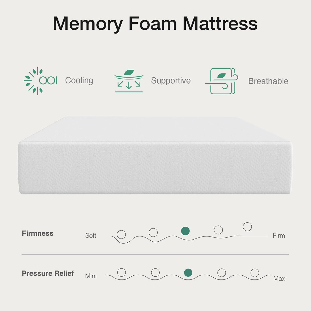 Novilla Queen Mattress, 10 Inch Queen Size Memory Foam Mattress in a Box, Gel Memory Foam Mattress for Comfort Sleep &Cooling Night Sleep, CertiPUR-US Certified Novilla