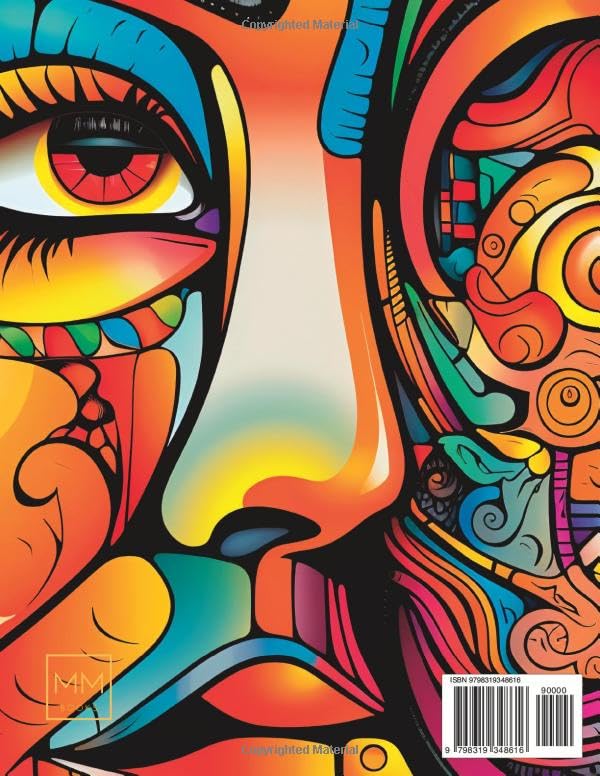 Abstract Faces Coloring Book for Adults: Modern Art Portraits for Stress Relief, Creativity & Artistic Expression Majosta