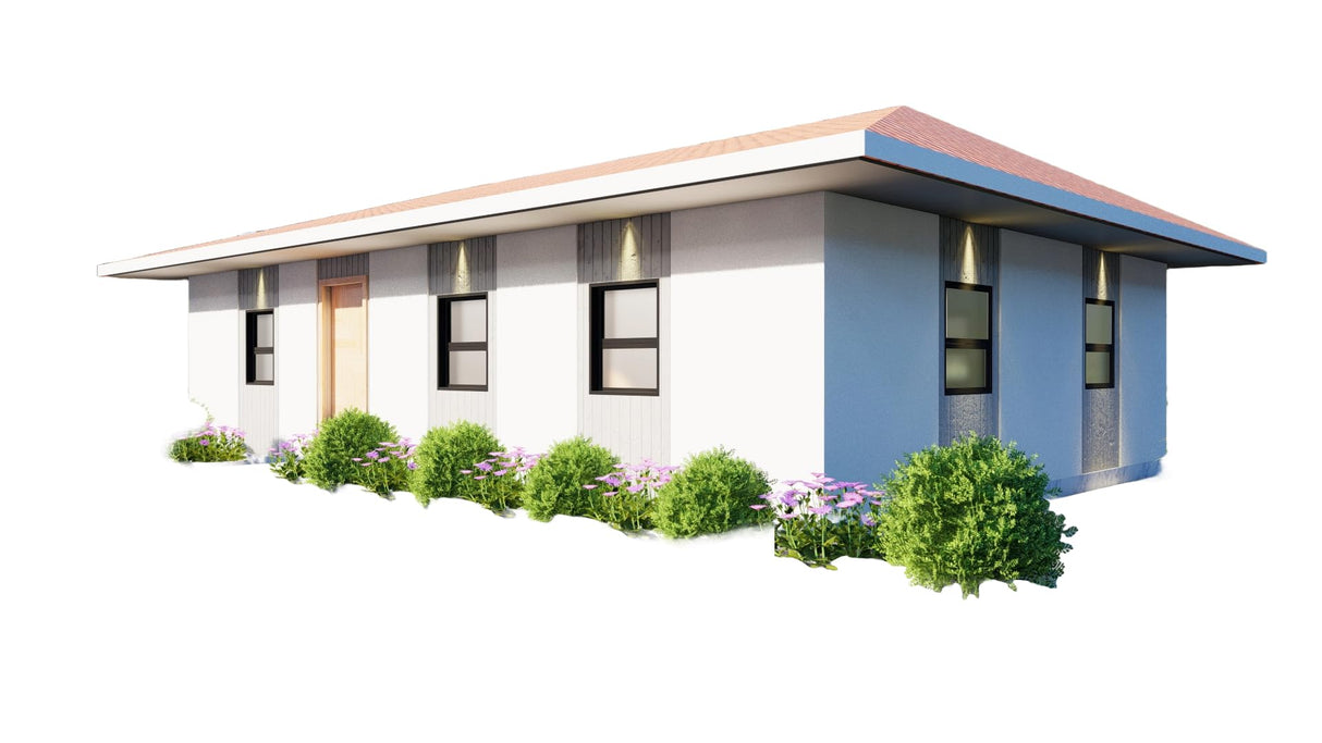 Generic 26x38 Three Bedroom Tiny Home Plans | Single Story | 936sqft | Wooden Modern Tiny Home Blueprints Generic