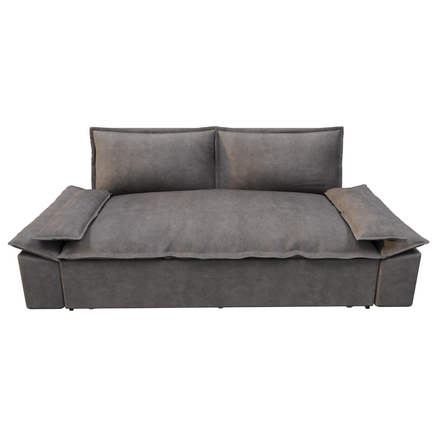 3 in 1 Convertible Queen Sleeper Sofa Bed Comfy Pull Out Futon Couch Bed 70.1" Modern Velvet Recliner Loveseat Sofa Multi-Functional Black Cloud Couch for Living Room,Apartment,Office (Gray 70.1")