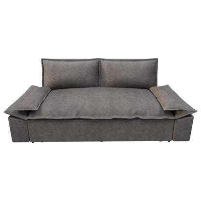 3 in 1 Convertible Queen Sleeper Sofa Bed Comfy Pull Out Futon Couch Bed 70.1" Modern Velvet Recliner Loveseat Sofa Multi-Functional Black Cloud Couch for Living Room,Apartment,Office (Gray 70.1")