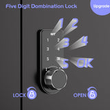 Aobabo Metal Garage Storage Cabinet with Wheels,Heavy Duty Garage Cabinet with Password Lock,Steel Cabinet with 2 Doors and 4 Adjustable Shelves for Aobabo