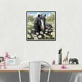 PFFNGPEN Diamond Painting Kits for Adults, 5D DIY Horse Diamond Art Kits for Beginners, Full Drill Round Diamond Art for Home Wall Decor, Daisy, 12x12 inch PFFNGPEN