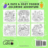Cozy Foodie: Coloring Book for Adults and Teens Featuring Adorable Fruit and Veggie Characters in Whimsical Cozy Scenes WoodArtSupply