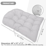 MQK Thick Egg Chair Cushion Replacement, Button Tufted Outdoor Swing Chair Cushion with High Elasticity PP Cotton and Skin-Friendly Fabric, Hanging Cushion for Patio Porch Furniture (Only Cushion) MQK