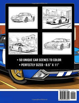 Dream Cars: A Sports Car Coloring Book for Kids, Teens, Adults & Car Lovers WoodArtSupply