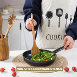 Exquisite Wooden Cooking Utensils For Kitchen, Set Of 5, 12 Inch Acacia Wood Kitchenware Tool Set, Cooking Gadgets Includes Spoon, Spoon Spatula, Spaghetti Spoon, Slotted Spoon, Shovel Decent Vrvege