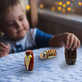 HYCLES Nesting Dolls Russian Matryoshka Wood Stacking Nested Set for Kids Handmade Toys for Children Kids Christmas Birthday Decoration Halloween Wishing Gift HYCLES