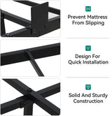 YITAHOME Floating Bed Frame King Size,Floating Bed with LED Lights & Charging Station, Metal Platform Bed Frame with Heavy Duty Steel Slats, No Box Spring Needed, Black YITAHOME
