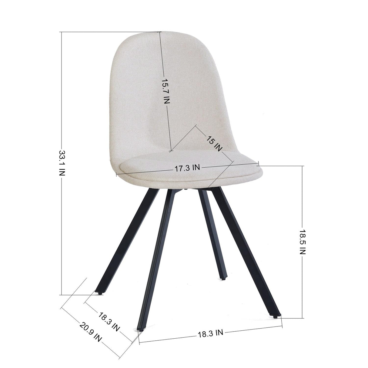 HomyCasa 5-Piece Mid-Century Dining Set, 63" Rectangular Table & 4 Swivel Upholstered Chairs (Fabric/Suede), Sturdy Metal Frame, Perfect for Kitchen, Dining Room, Office, or Restaurant (Brown & White) Homy Casa