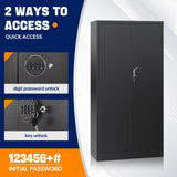 Yizosh Large Gun Safe for Home Rifle and Pistol,Quick Access Gun Safe,Gun Cabinet with Removable Shelf,Gun Cabinet,Rifle Safe Yizosh