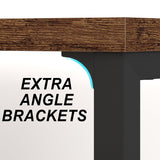 IBF Rustic Brown 3-Tier Industrial-Style 5-Cube Bookshelf and Storage Organizer IBF