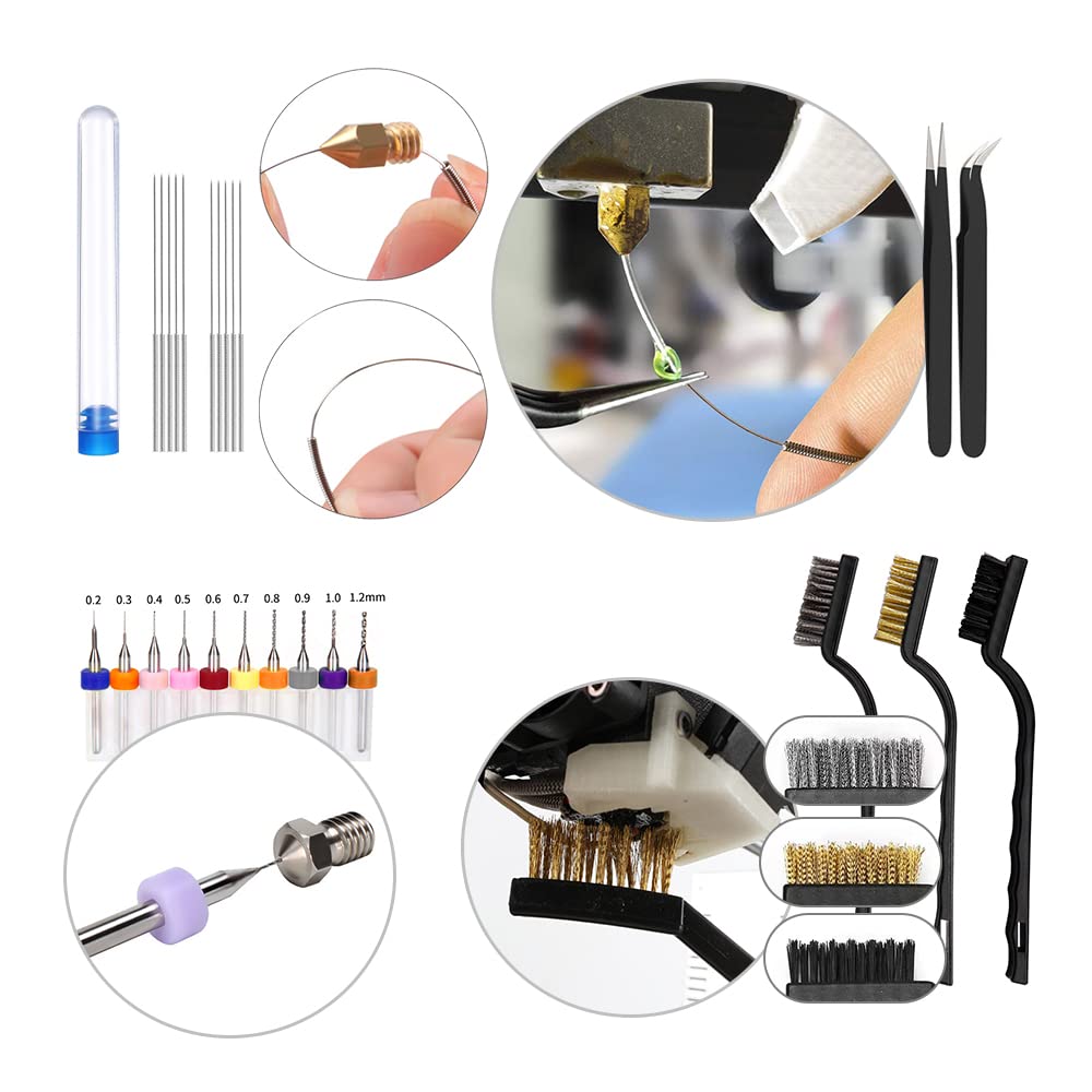 3D Printer Tool Kit, Mintion 82 Pcs 3D Printer Accessories Kit with Nozzle Cleaning Kit, Removable Screwdriver Kit, Deburring, Removal Tools, 3D Printer Tools for Bambu Lab, Ender 3, Neptune  - WoodArtSupply