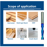 2 PCS CNC Router Bits 1/4 inch Shank Spiral Up Cut Solide Carbide End Mill for Wood Carving Engraving … Jiiolioa