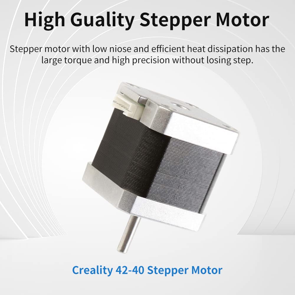 Creality Official 42-40 Stepper Motor, 3D Printer X/Y-Axis Extruder Stepping Motor 2 Phase 1A 1.8 Degree 0.4 N.M, Compatible with CR-10 Series and Ender-3 Series X/Y/E-axis （D-Shape） - WoodArtSupply