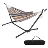 ONCLOUD Heavy Duty 550 LBS Double Hammock with Stand Included with Portable Carrying Bag, Upgraded 2 Person Hammock with Frame for Outdoors & Indoors, Series TDCTZ2 - Desert Stripe ONCLOUD