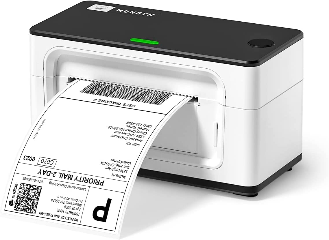 MUNBYN Shipping Label Printer RealWriter 941, 4x6 Label Printer for Shipping Packages, USB Thermal Printer for Home Shipping Small Business, Compatible with macOS, Windows (USB Only)