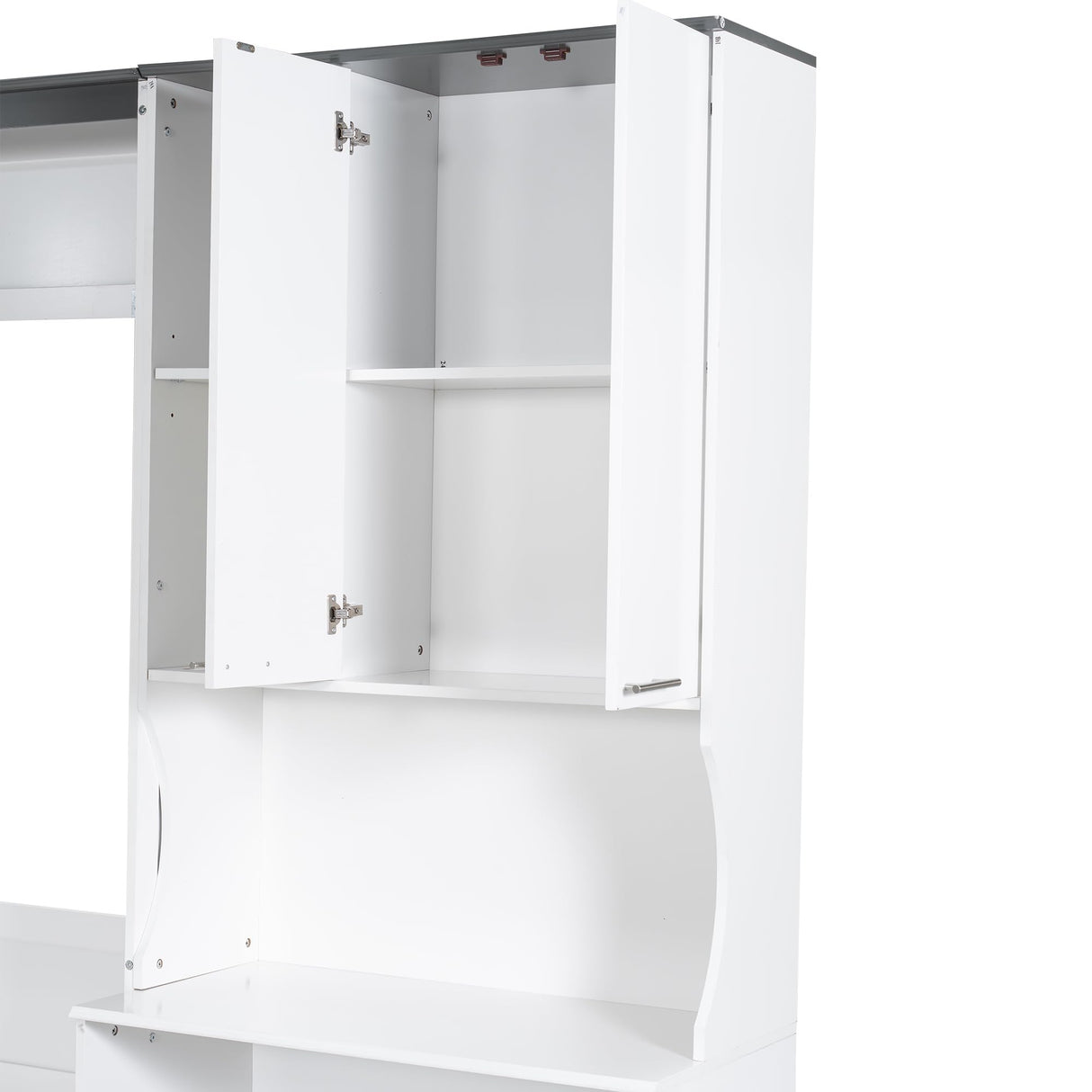 Modern Queen Size Murphy Bed with Sofa & Desk – Foldable Wall Bed, Built-in Storage Cabinet, Space-Saving Design for Small Rooms & Studios Quarte